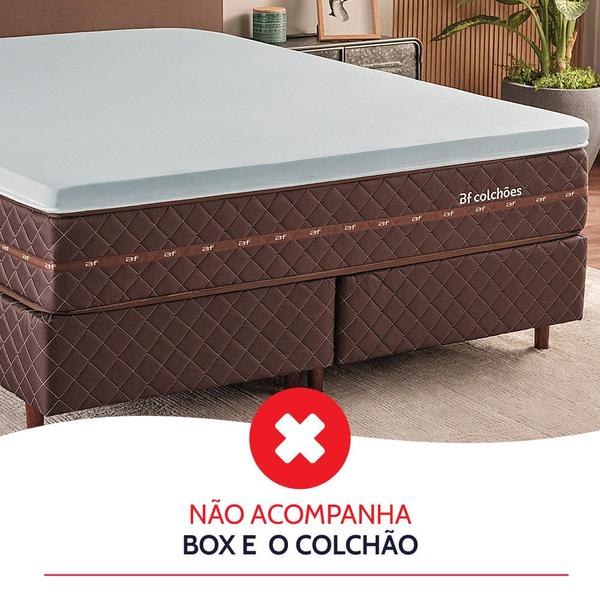 Imagem de Pillow Top Casal 4cm de Espuma Viscoelástica Gel Sense Macio 138x188cm  Nasa - BF Colchões