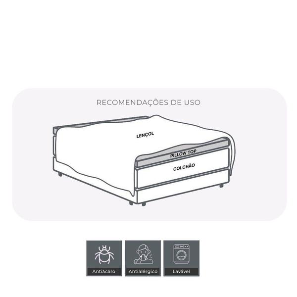 Imagem de Pillow Top Casal Comfort Plus 1200 g/m² 10cm Alabama