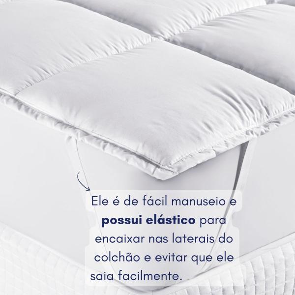 Imagem de Pillow Top Casal Protetor de Colchão Fofinho Super Macio Confortavel Micropercal 200 Fios