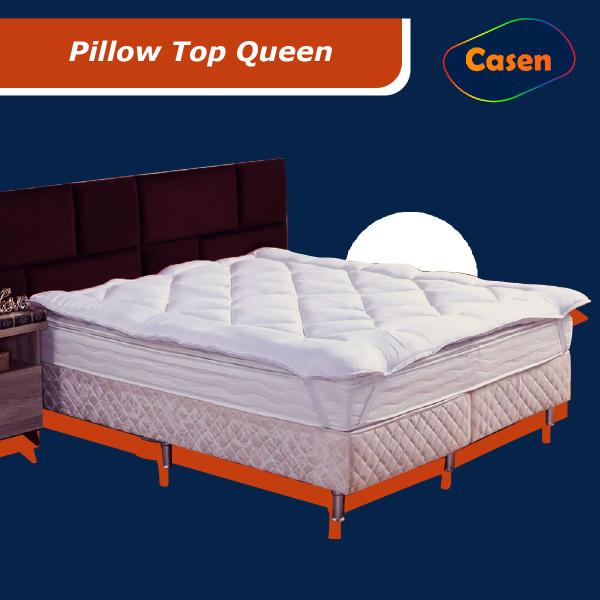 Imagem de Pillow Top Casal Queen 400 Fios Matelado 1,88 X 1,60 Metros Casen