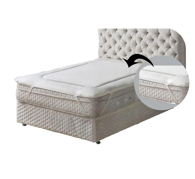 Imagem de Pillow top casal trisoft cama box 1,40x1,90x30 protetor confortável toque suave lavável