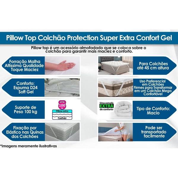 Imagem de Pillow Top Colchão Casal Protection Super Extra Confort (138x188) - Probel