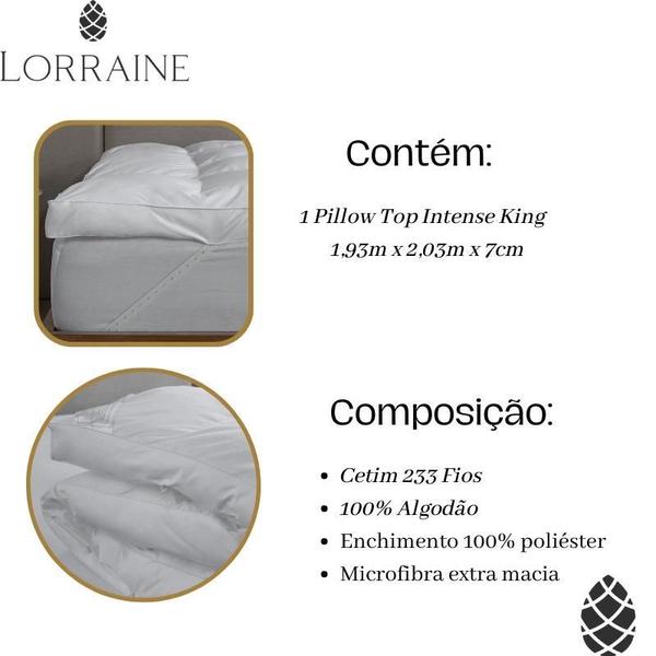 Imagem de Pillow Top King Buddemeyer Intense 100% Algodão Branco