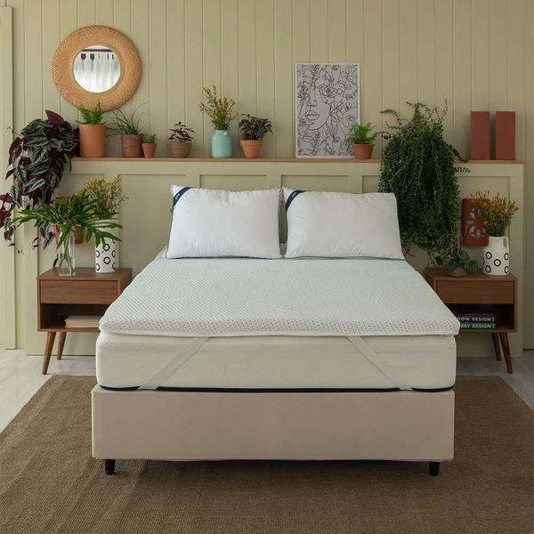 Imagem de Pillow Top King Guldi Softcom Espuma D30 com Alça (5x193x203) Branco