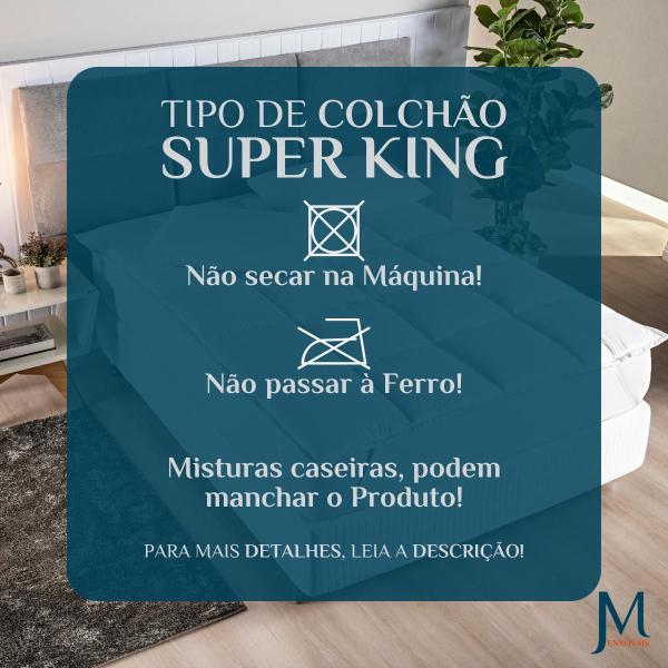 Imagem de Pillow Top King Size Confort Protetor Colchão Cama 200 Fios