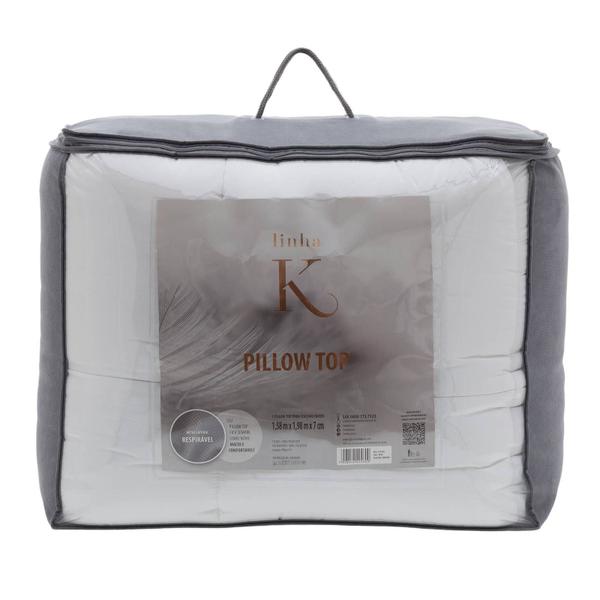 Imagem de Pillow Top Linha K Casal Branco Kacyumara