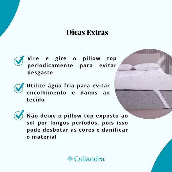 Imagem de Pillow Top Manta Premium Casal Queen Ultra Macio de Fibra Siliconada Antialérgico 650g/m²