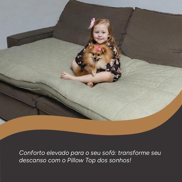 Imagem de Pillow Top Para Sofá Retrátil 200 fios 160x80x10cm Altihaus