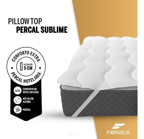 Imagem de Pillow Top Percal Casal - Fibrasca 140x190