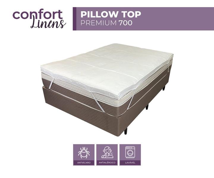 Imagem de Pillow Top Premium Para Colchão King 203x195x6 cm 700 gramas Macio