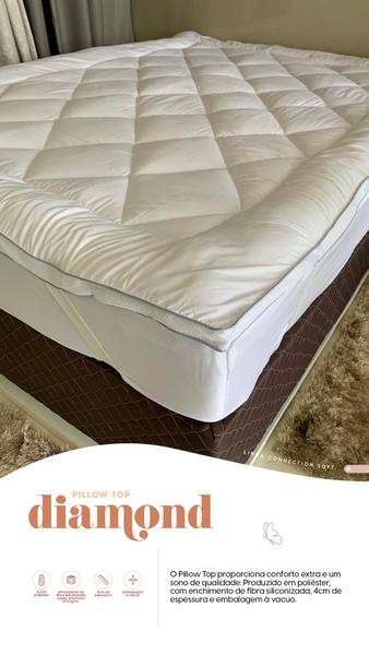 Imagem de Pillow Top Protetor Colchão Cama Box Casal Diamond Appel