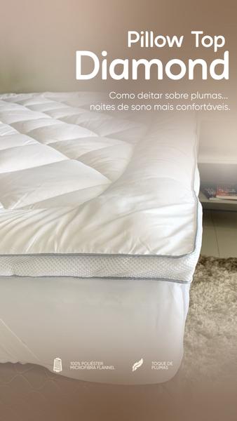 Imagem de Pillow Top Protetor Colchão Cama Box Casal Diamond Appel