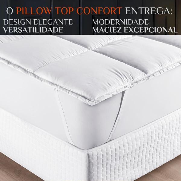 Imagem de Pillow Top Protetor Colchão Cama Solteiro Confort