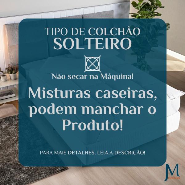 Imagem de Pillow Top Protetor Colchão Cama Solteiro Confort