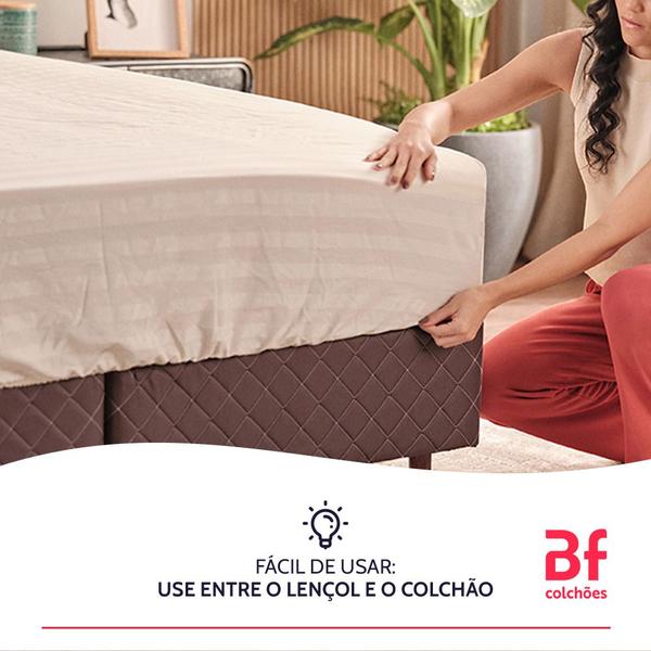 Imagem de Pillow Top Queen 4cm de Espuma Viscoelástica Gel Sense Macio 158x198cm  Nasa - BF Colchões