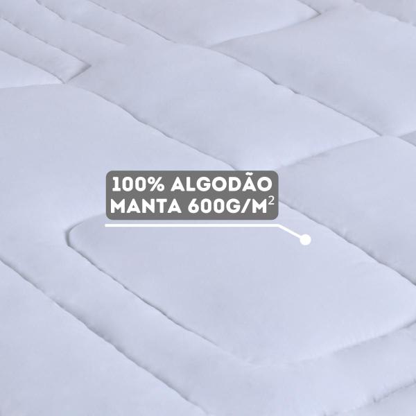 Imagem de Pillow Top Queen Acolchado Colchão Algodão 400 Fios