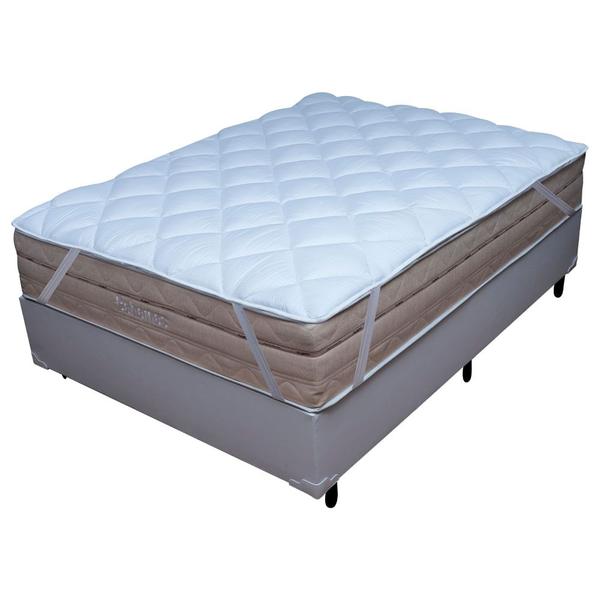 Imagem de Pillow Top Queen Anti Stress Com Elástico Poliéster Branco 198x158cm 10220269 - Master Comfort