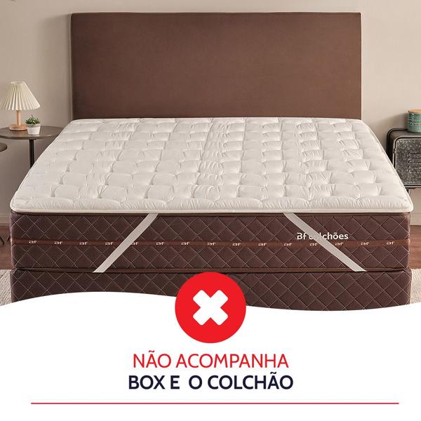 Imagem de Pillow Top Solteiro de Espuma D20 Percal 180 Fios Algodão Hipoalergênico com Elástico 88x188cm BF Colchões