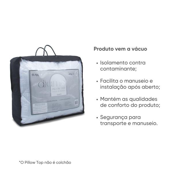 Imagem de Pillow Top Toque de Plumas King 1,93x2,03 - Appel - Branco