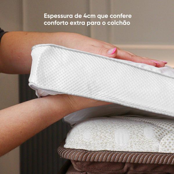 Pillow Top Toque de Plumas King 1,93x2,03 - Appel - Branco Imagem de Pillow Top Toque de Plumas King 1,93x2,03 - Appel - Branco