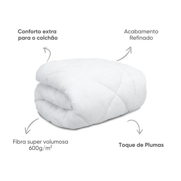 Pillow Top Toque de Plumas King 1,93x2,03 - Appel - Branco Imagem de Pillow Top Toque de Plumas King 1,93x2,03 - Appel - Branco
