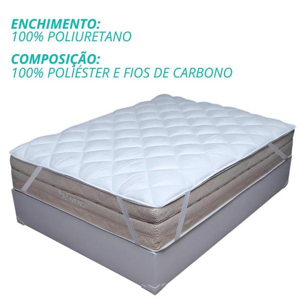 Imagem de Pillow Top Viscogel Colchão Viscoelástico Gel Nasa Casal 138x188x6cm 