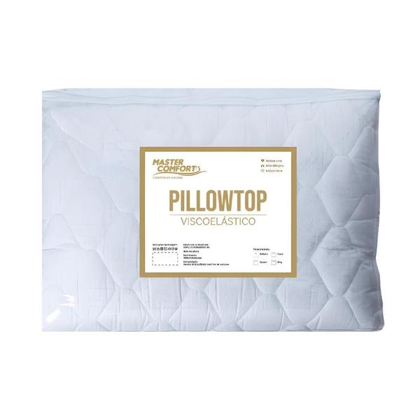 Imagem de Pillow Top Viscogel  Colchão Viscoelástico Gel Nasa Solteiro 88x188x6cm 