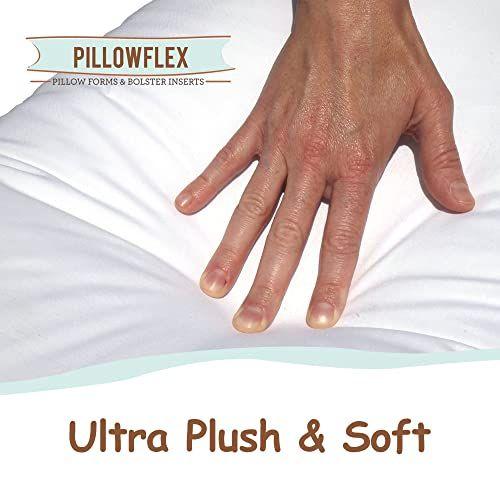 Imagem de Pillowflex Sintético Down Pillow Insert - 21x37 Down Alternative Pillow, Oversized King Bed Sleeping Pillow - Grande Retângulo Poliéster Travesseiro Sham Stuffer - 1 Forma de Travesseiro Decorativo