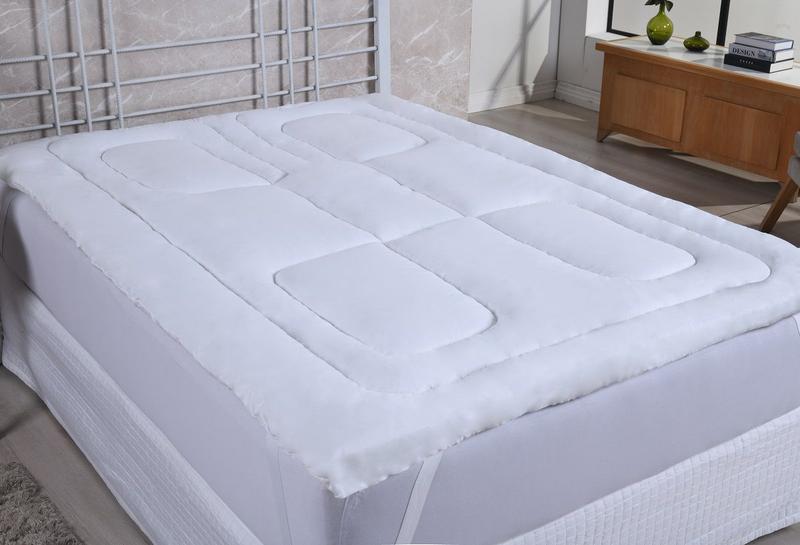 Imagem de PillowTop Cama Casal Box Queen Com Enchimento Macio Silicone