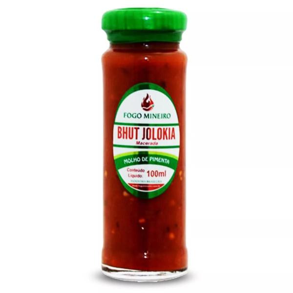 Pimenta Bhut Jolokia Macerada 100G Fogo Mineiro Imagem de Pimenta Bhut Jolokia Macerada 100G Fogo Mineiro