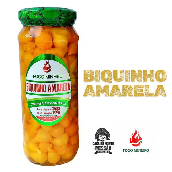 Imagem de Pimenta Biquinho Amarela em Conserva