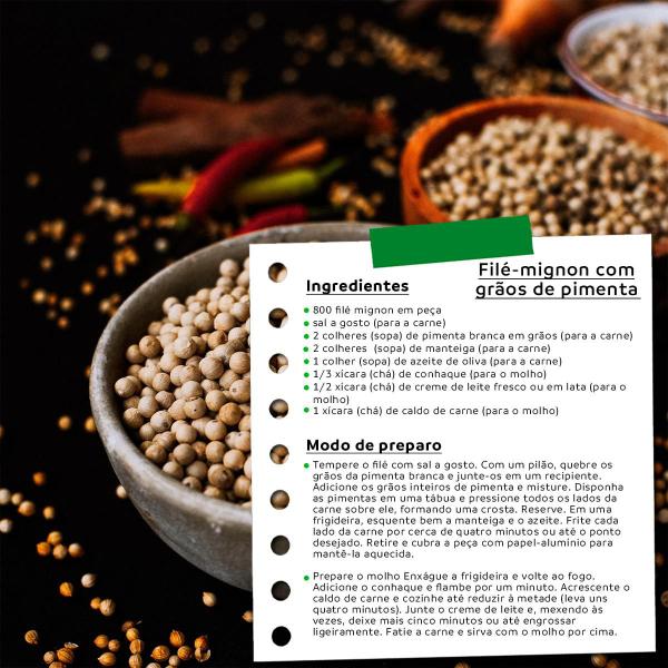 Pimenta Branca em Grãos - Pimentas - Rocha Saúde Imagem de Pimenta Branca em Grãos - Pimentas