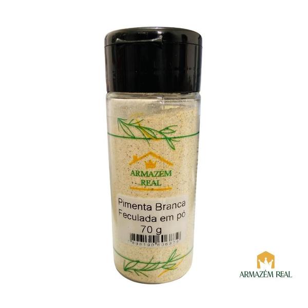 Pimenta Branca em Pó 70g Piper Nigrum - Realce o Sabor - Armazém Real Imagem de Pimenta Branca em Pó 70g Piper Nigrum - Realce o Sabor