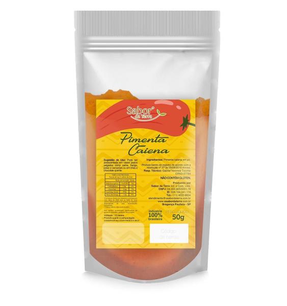 Pimenta Caiena Em Pó Sabor Da Terra 50G Imagem de Pimenta Caiena Em Pó Sabor Da Terra 50G