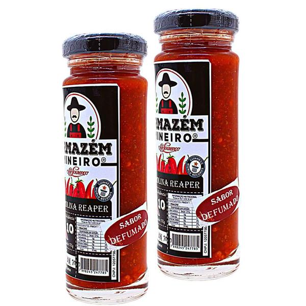 Pimenta carolina reaper defumado 100g ardência 10 kit 2 und - Armazém Mineiro Imagem de Pimenta carolina reaper defumado 100g ardência 10 kit 2 und