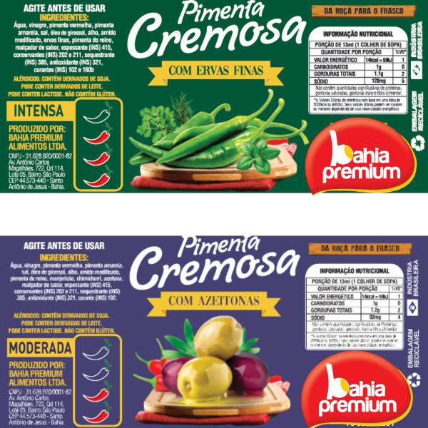 Imagem de Pimenta Cremosa Com Ervas Finas Molho Gourmet Picância Intensa Churrasco 200ml Bahia Premium 8Un