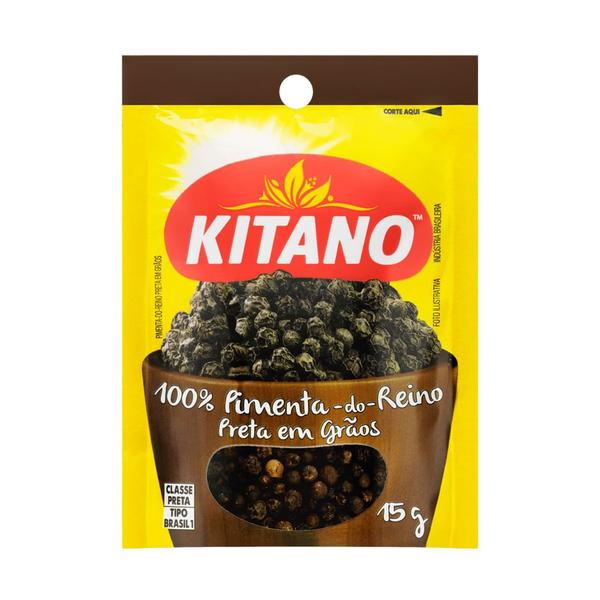 Pimenta-do-Reino Preta em Grãos Kitano 15g Imagem de Pimenta-do-Reino Preta em Grãos Kitano 15g