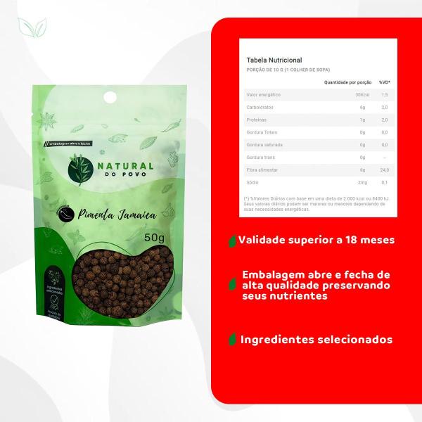 Imagem de Pimenta Importada Jamaica em Grãos Qualidade Premium Pouch 50g 