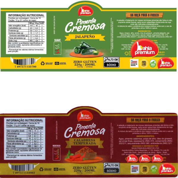 Pimenta Jalapeño Molho Cremoso Picância Suve Churrasco 200ml Bahia Premium Sabores Variados 8Un Imagem de Pimenta Jalapeño Molho Cremoso Picância Suve Churrasco 200ml Bahia Premium Sabores Variados 8Un