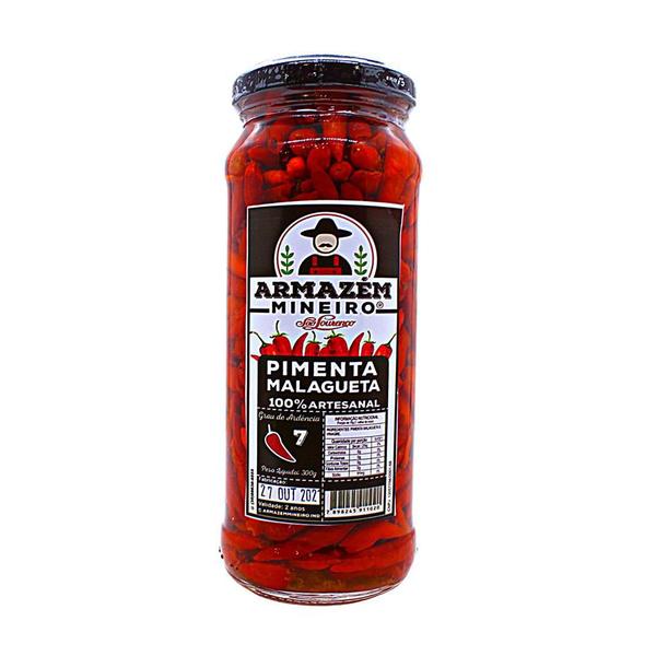 Pimenta malagueta 300g 100% artesanal grau de ardência 7 - Armazém Mineiro Imagem de Pimenta malagueta 300g 100% artesanal grau de ardência 7