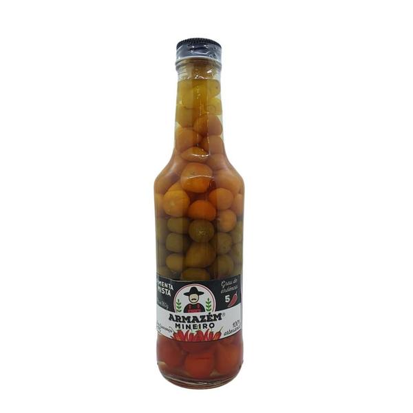 Pimenta mista 260g grau de ardência 4 armazem mineiro - Armazém Mineiro Imagem de Pimenta mista 260g grau de ardência 4 armazem mineiro