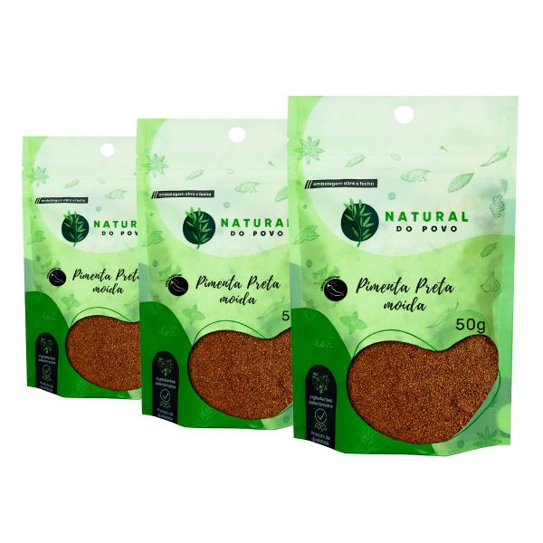 Imagem de Pimenta Preta Moída 100% Natural Qualidade Premium Pouch 50g 