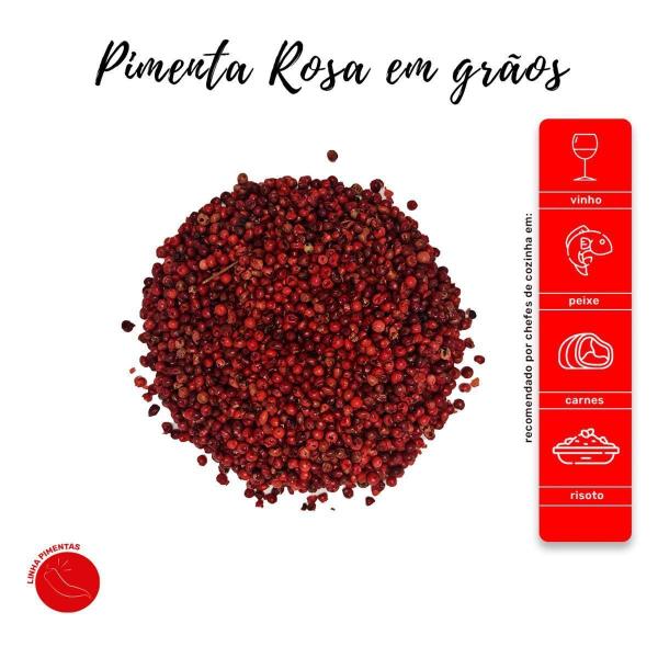 Imagem de Pimenta Rosa Em Grãos Importado Kit 4 Pote Com Dosador 30G