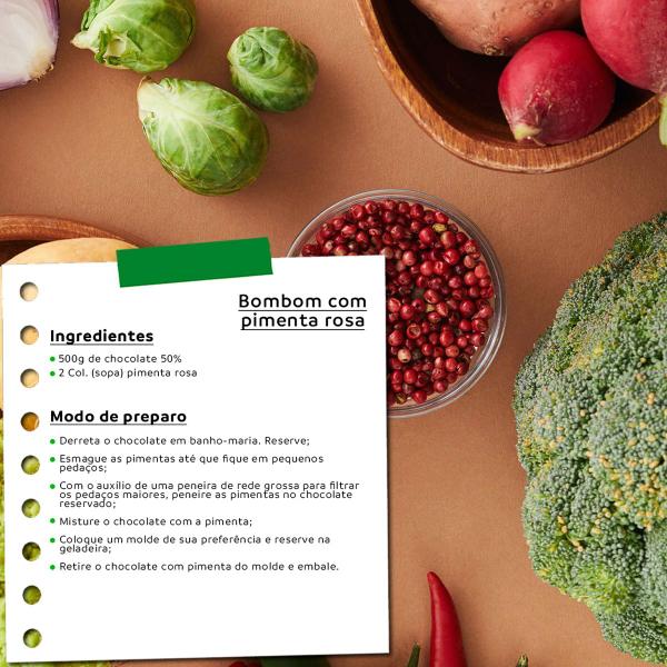 Pimenta Rosa em Grãos Qualidade Superior Kit 2 Pote com Dosador 30g - Natural do Povo Imagem de Pimenta Rosa em Grãos Qualidade Superior Kit 2 Pote com Dosador 30g