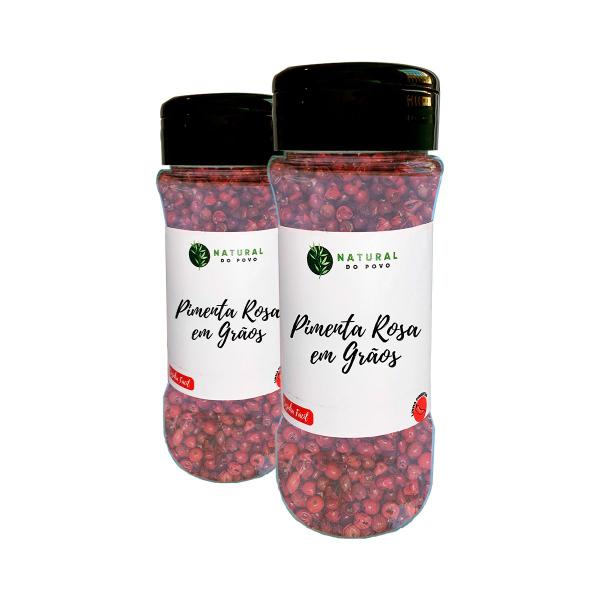 Pimenta Rosa em Grãos Qualidade Superior Kit 2 Pote com Dosador 30g - Natural do Povo Imagem de Pimenta Rosa em Grãos Qualidade Superior Kit 2 Pote com Dosador 30g