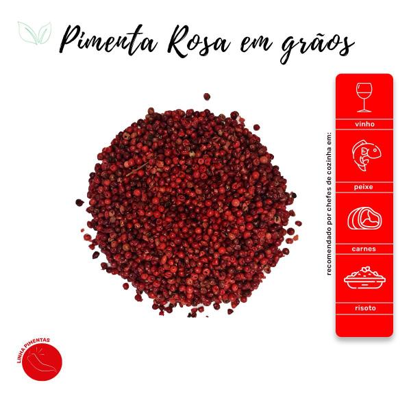 Pimenta Rosa Grãos Gourmet Importada Alta Qualidade Kit 4 Pouch 50g - Natural do Povo Imagem de Pimenta Rosa Grãos Gourmet Importada Alta Qualidade Kit 4 Pouch 50g