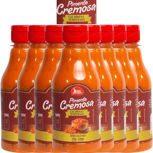 Imagem de Pimenta Trinidad Scorpion Molho Cremoso Gourmet Extra Forte (para os brutos) Churrasco 200ml Bahia Premium 8Un