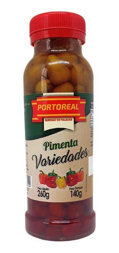 Pimenta Variedades mista conserva 260g frasco - Portoreal - Armazém Real Imagem de Pimenta Variedades mista conserva 260g frasco - Portoreal
