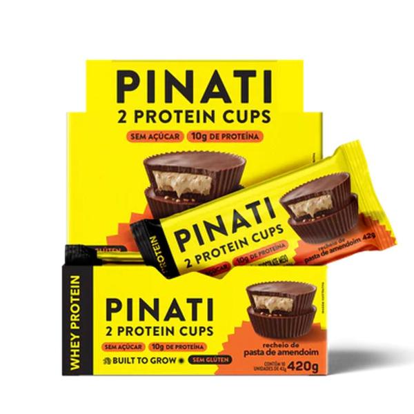 Imagem de Pinati Protein Cups Pasta De Amendoim Whey 10X42G