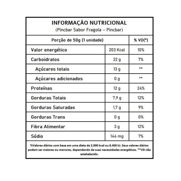 Imagem de Pincbar Barra de Proteína Natural Sabor Morango com Chocolate Branco - 12 Un.